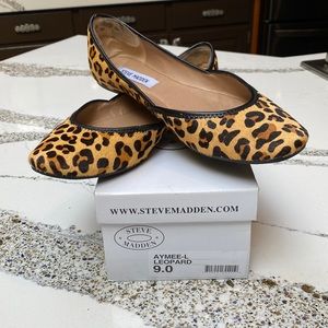 Steve Madden calf leather leopard shoes
